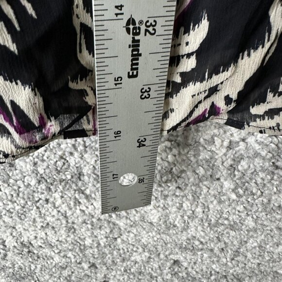 ba&sh Dress Womens XS Black Gize Ruched Long Sleeve Mini Abstract Print 1E22GIZE - Picture 4 of 9